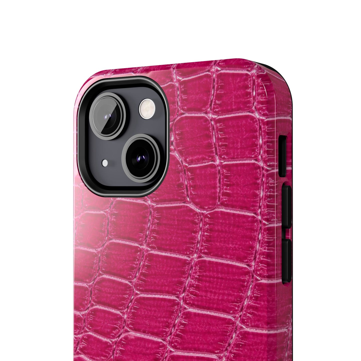 Pink Crocodile Pattern - Protective Phone Case