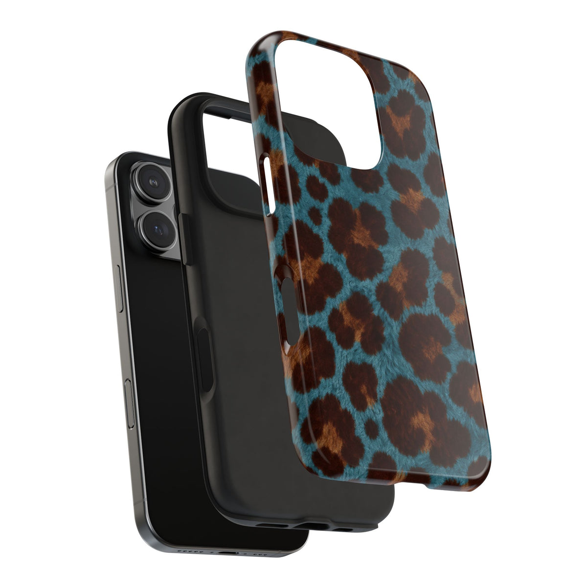Teal Leopard - Protective Phone Case