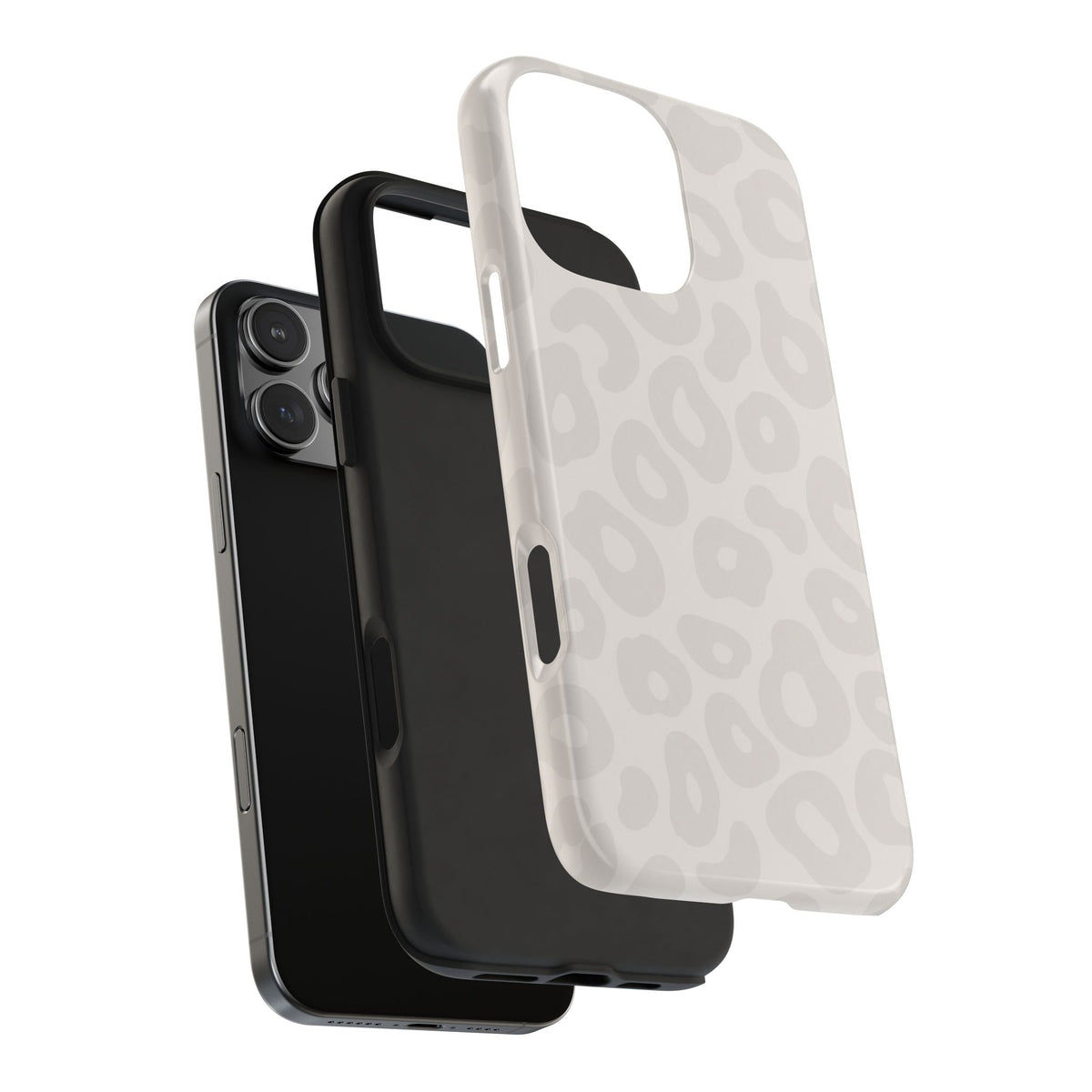 Beige Leopard Tough Phone Case – Protective Animal Print Phone Cover