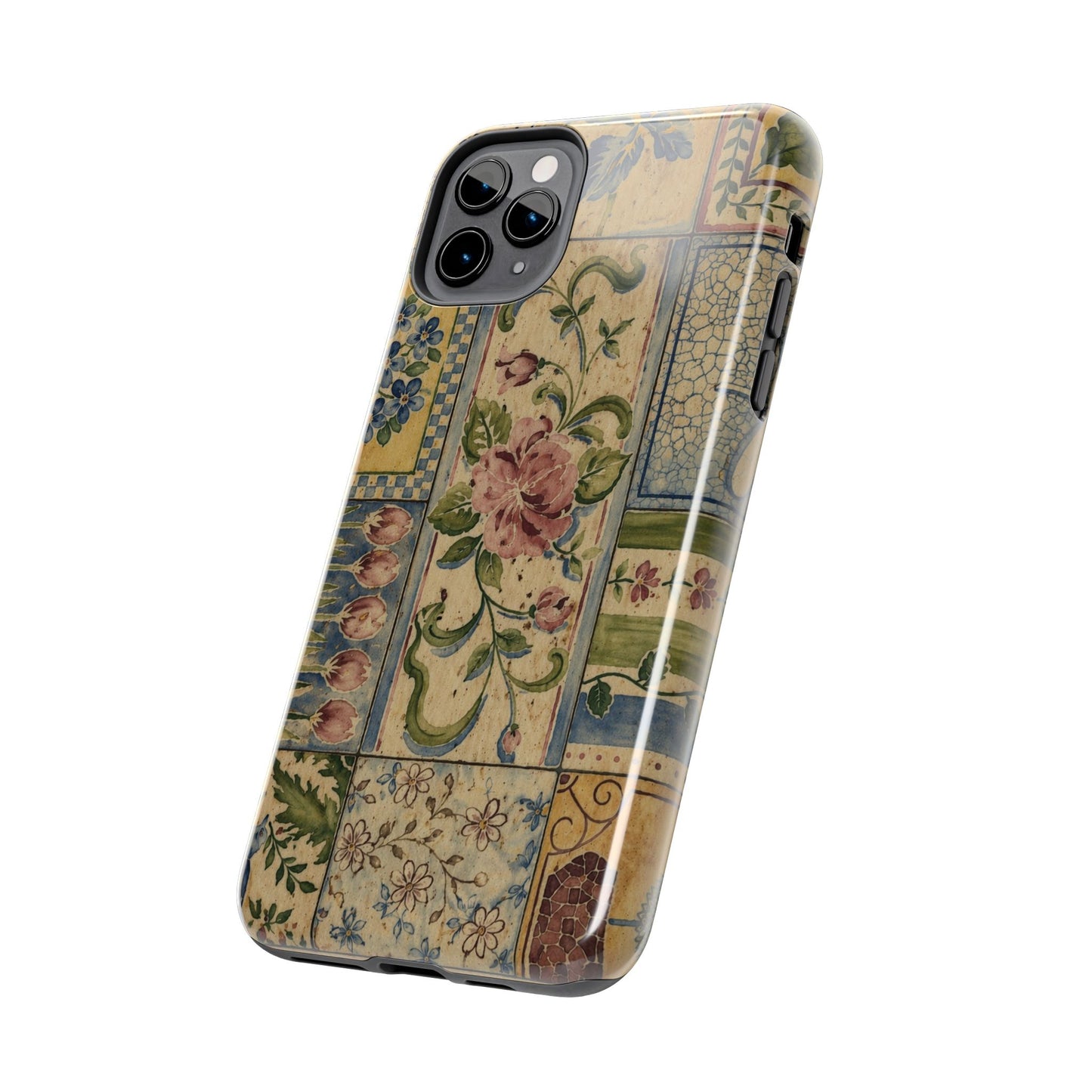Vintage Floral Patchwork - Protective Phone Case
