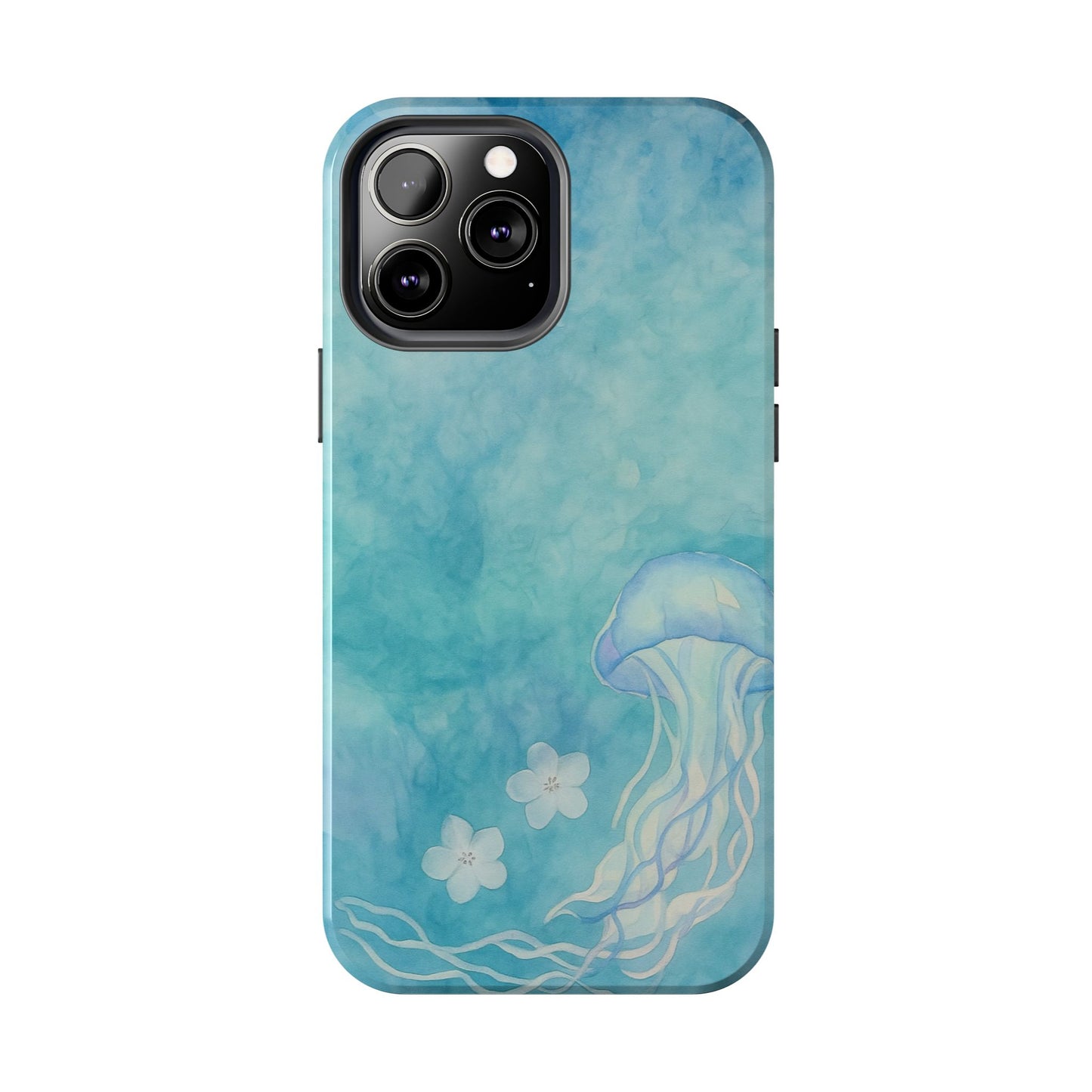 Sea-Blue Jellyfish - Protective Phone Case