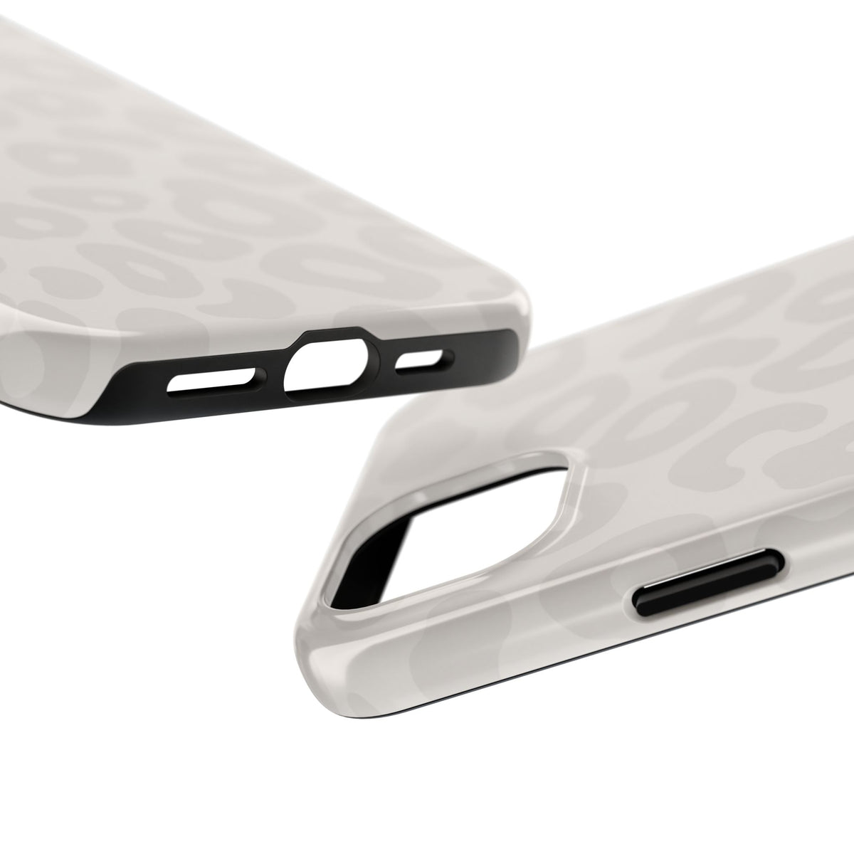 Beige Leopard Tough Phone Case – Protective Animal Print Phone Cover