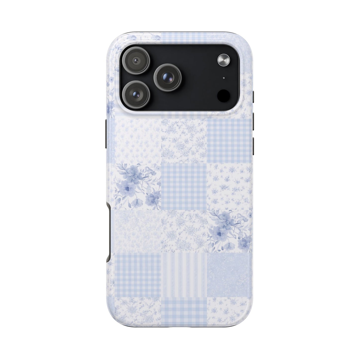 Baby Blue Plaid - Protective Phone Case