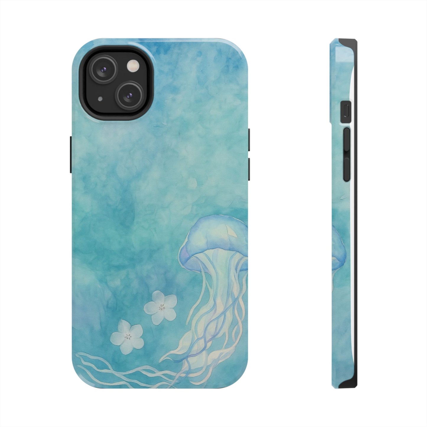 Sea-Blue Jellyfish - Protective Phone Case