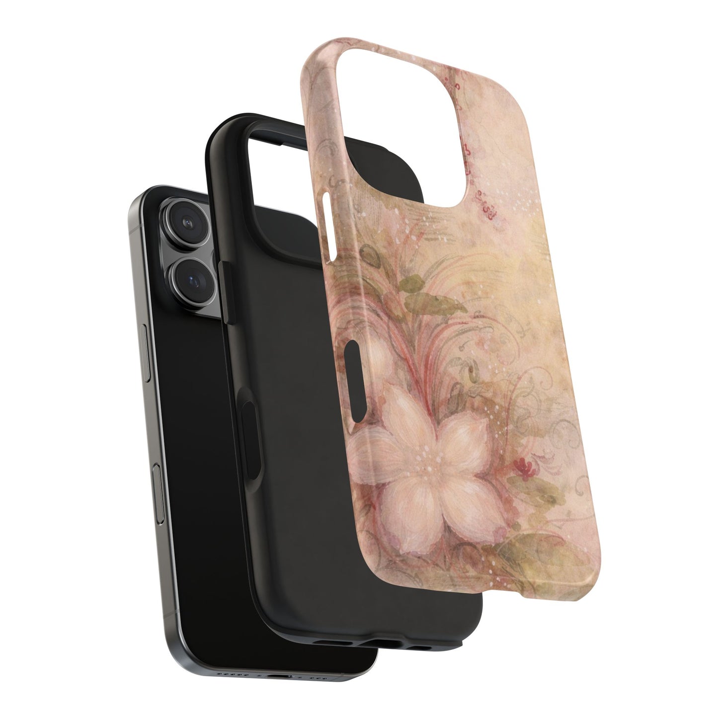 Antique Watercolor Floral - Protective Phone Case