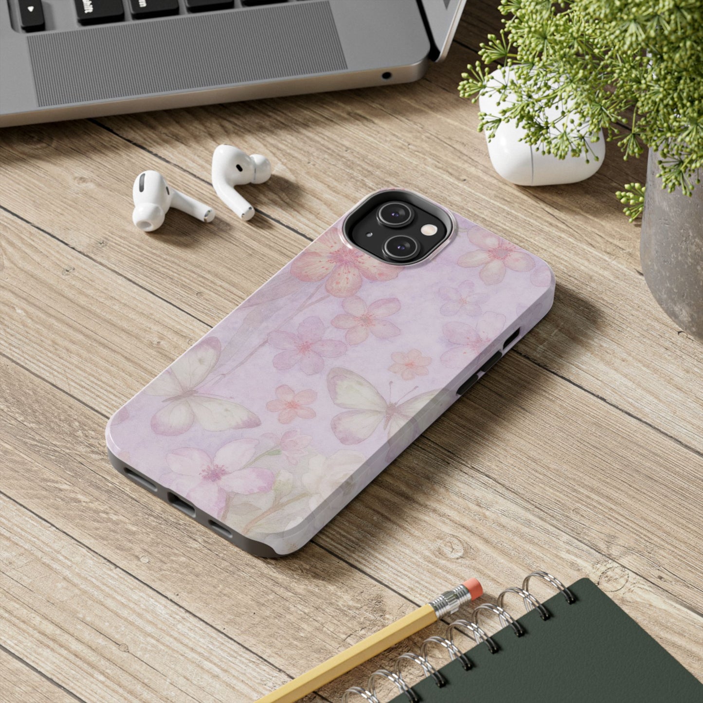 Lilac Butterfly - Protective Phone Case