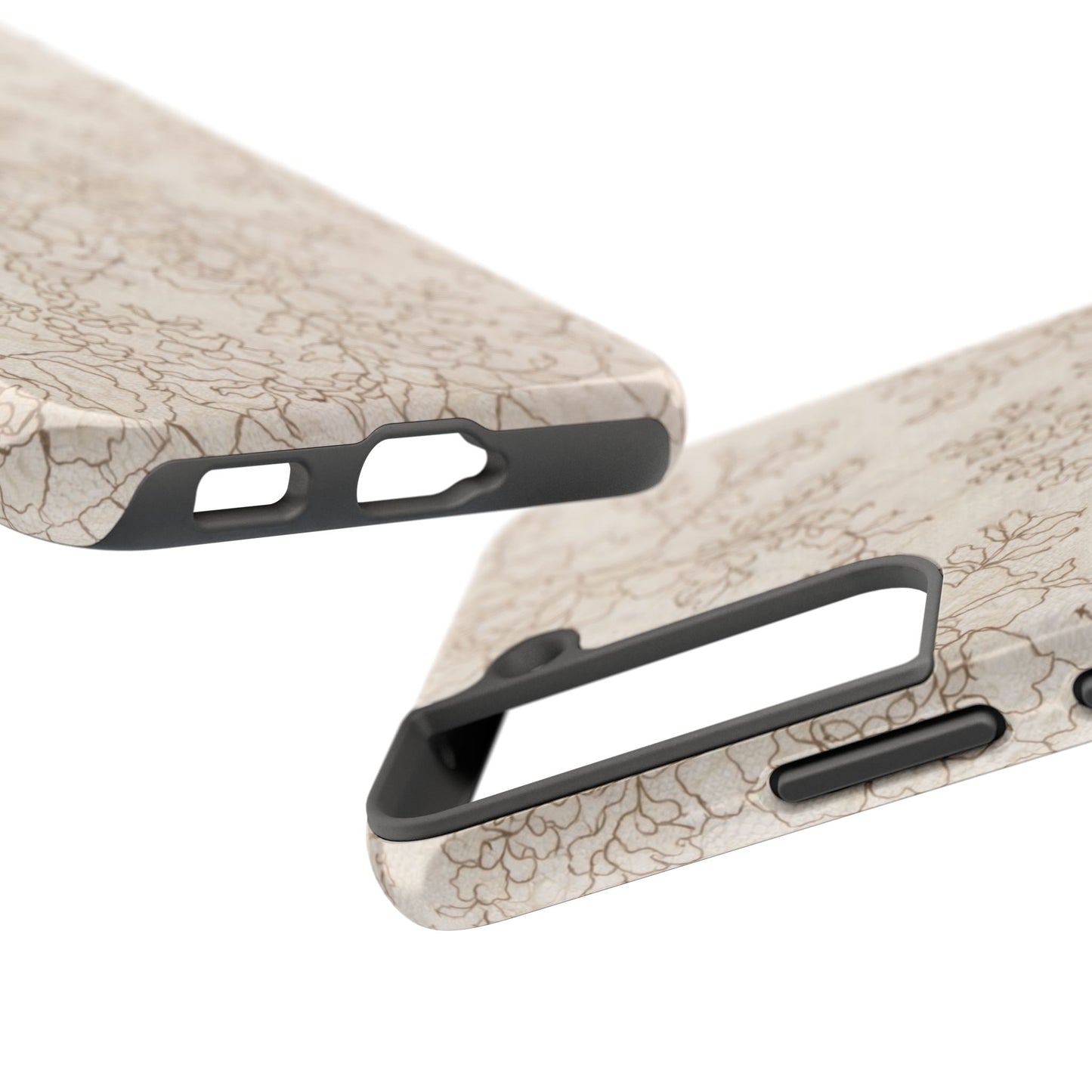 Vintage Beige Lace - Protective Phone Case