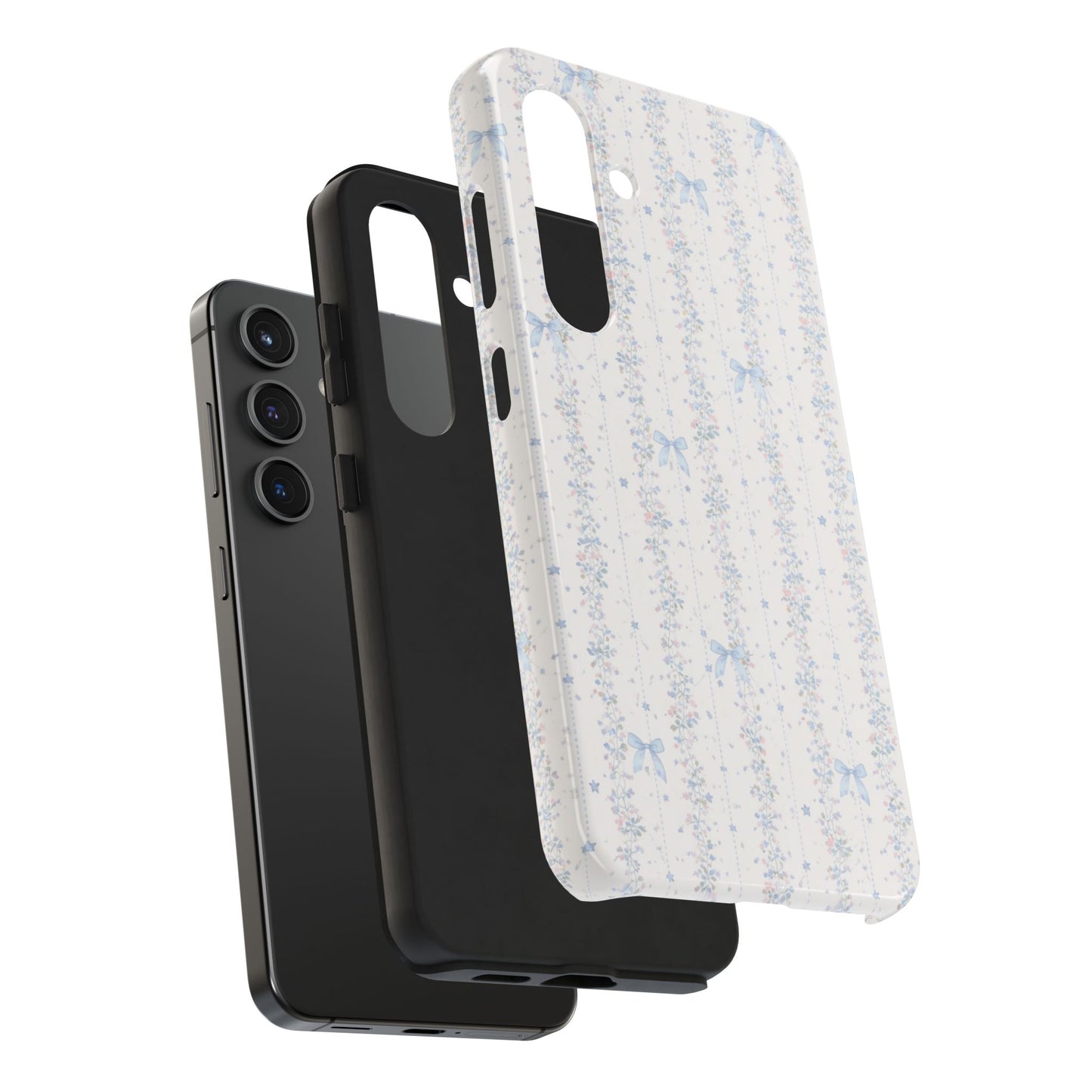 Bows and Stripes - Protective Phone Case