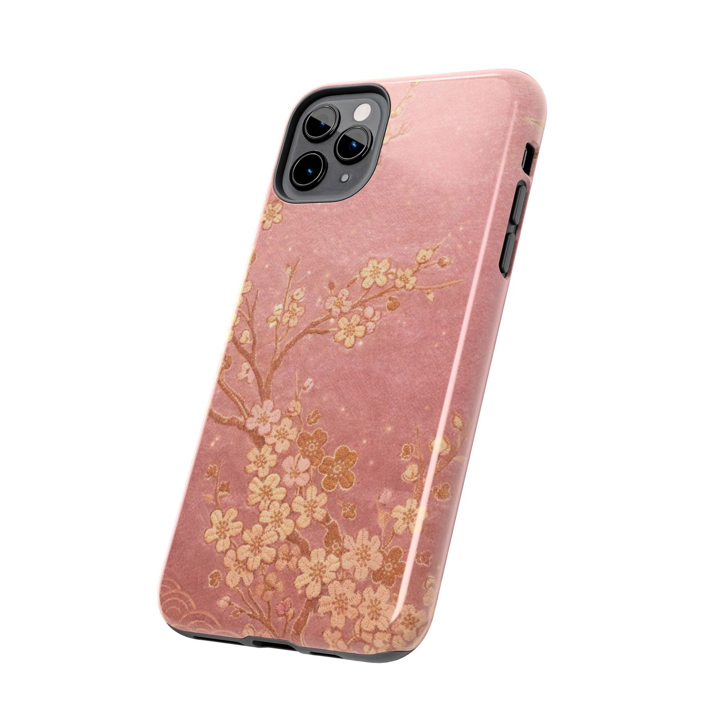 Pink Gold Cherry Blossom - Protective Phone Case