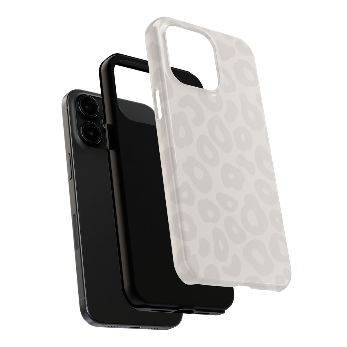 Beige Leopard Tough Phone Case – Protective Animal Print Phone Cover