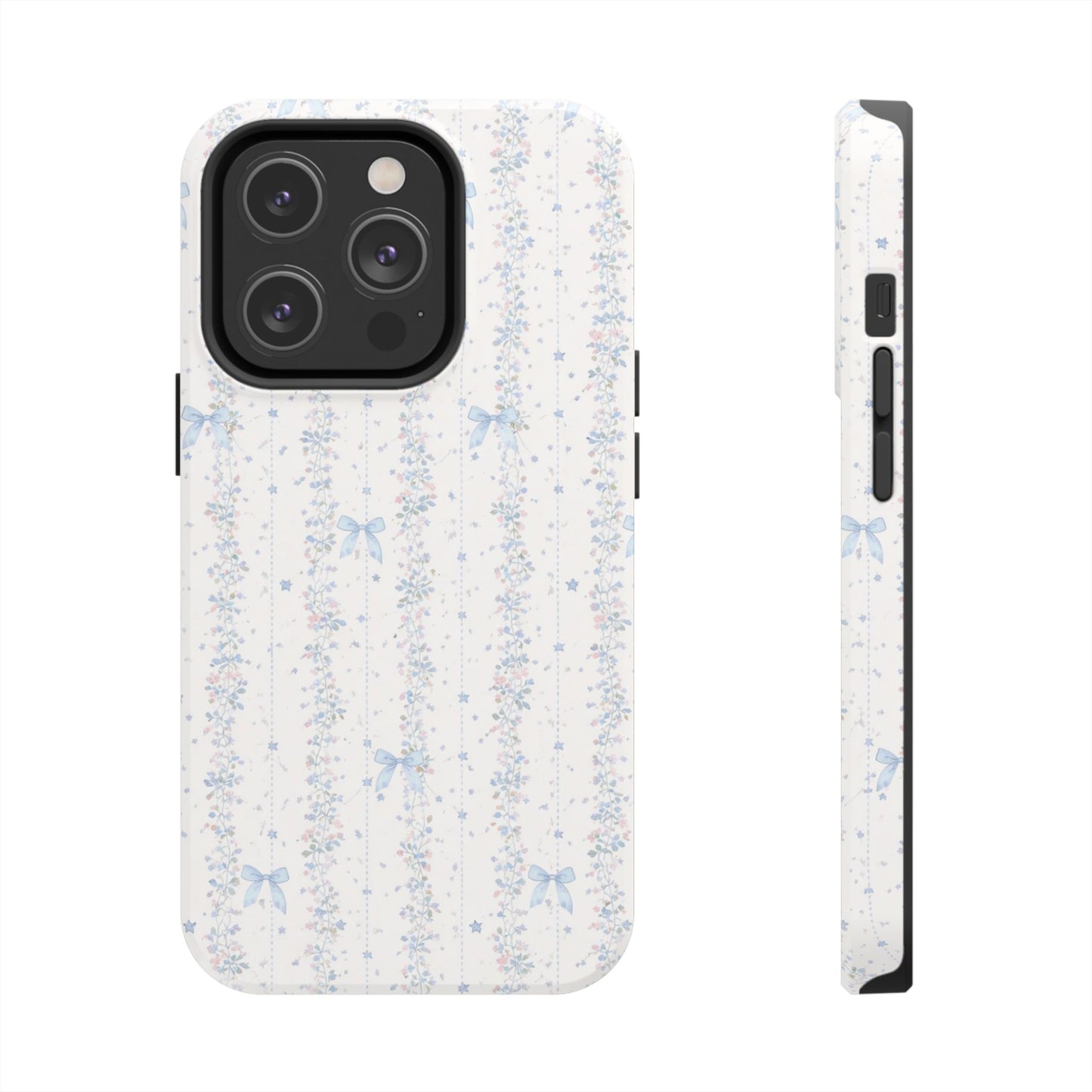 Bows and Stripes - Protective Phone Case
