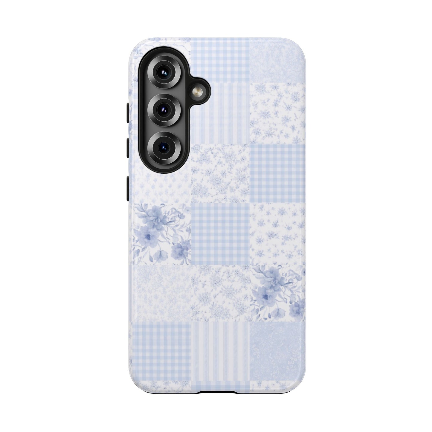 Baby Blue Plaid - Protective Phone Case