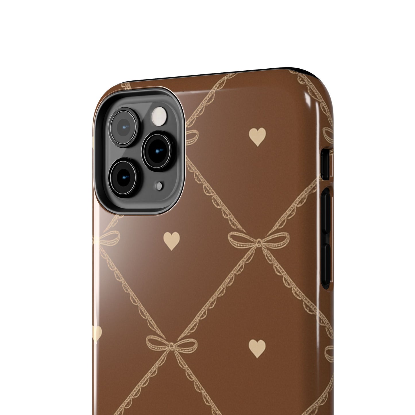 Chocolate Heart Ribbon - Protective Phone Case