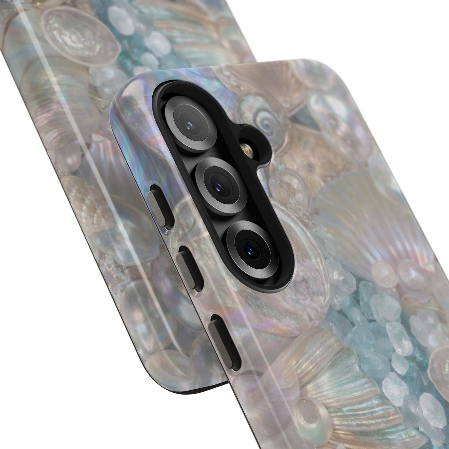 Aquamarine and Shells - Protective Phone Case