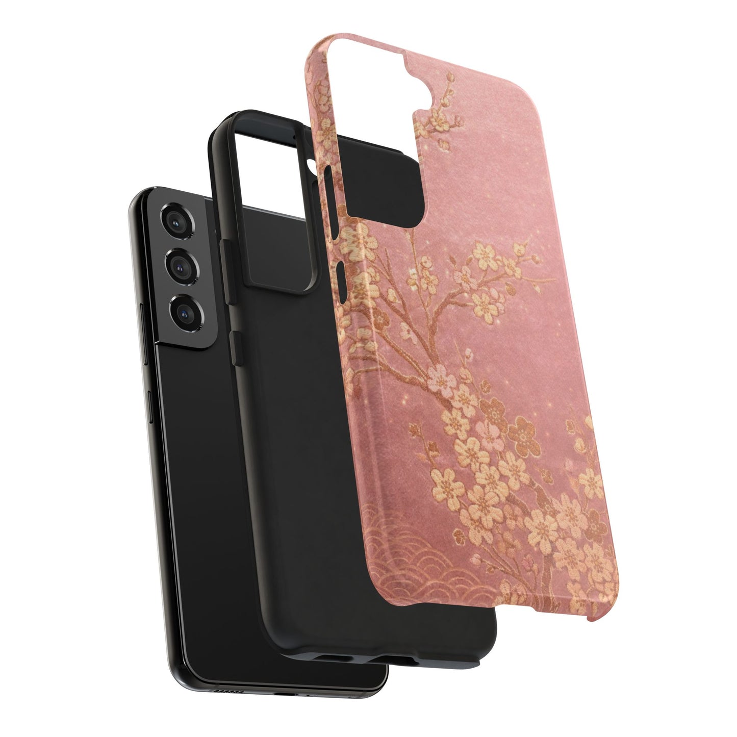 Pink Gold Cherry Blossom - Protective Phone Case