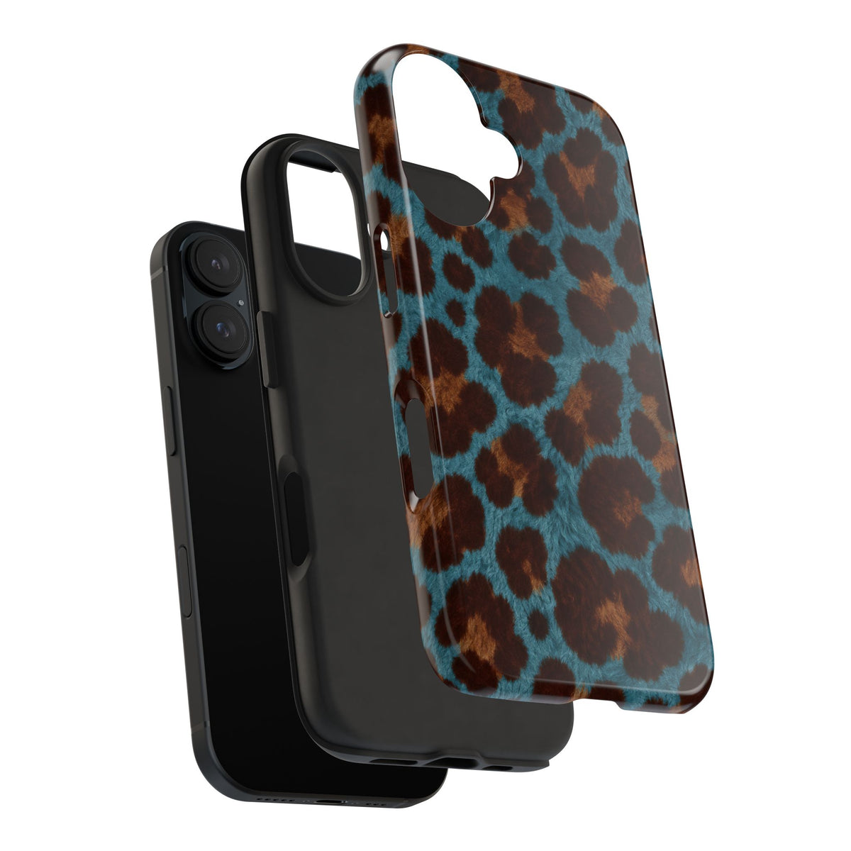 Teal Leopard - Protective Phone Case