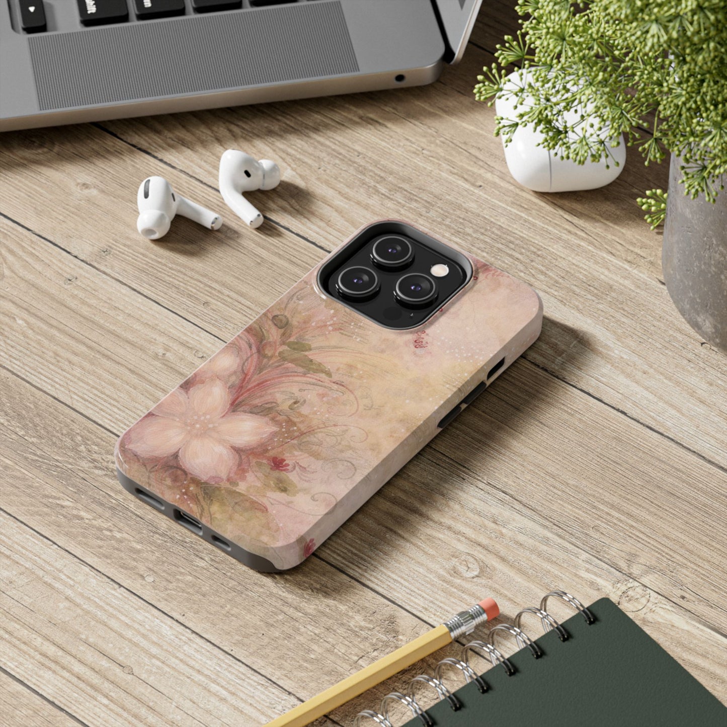 Antique Watercolor Floral - Protective Phone Case