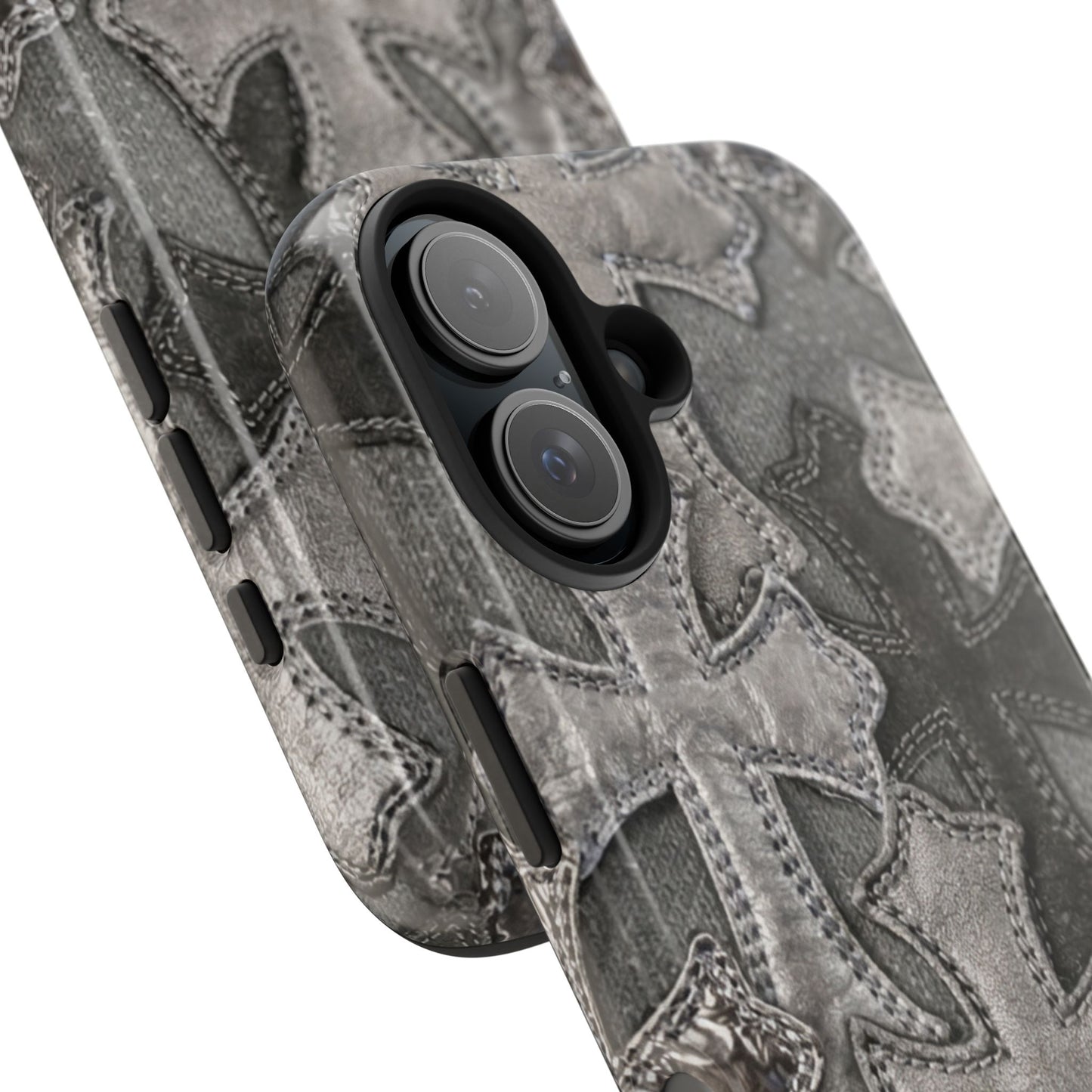 Grey Patchwork Crosses - Protective Phone Case