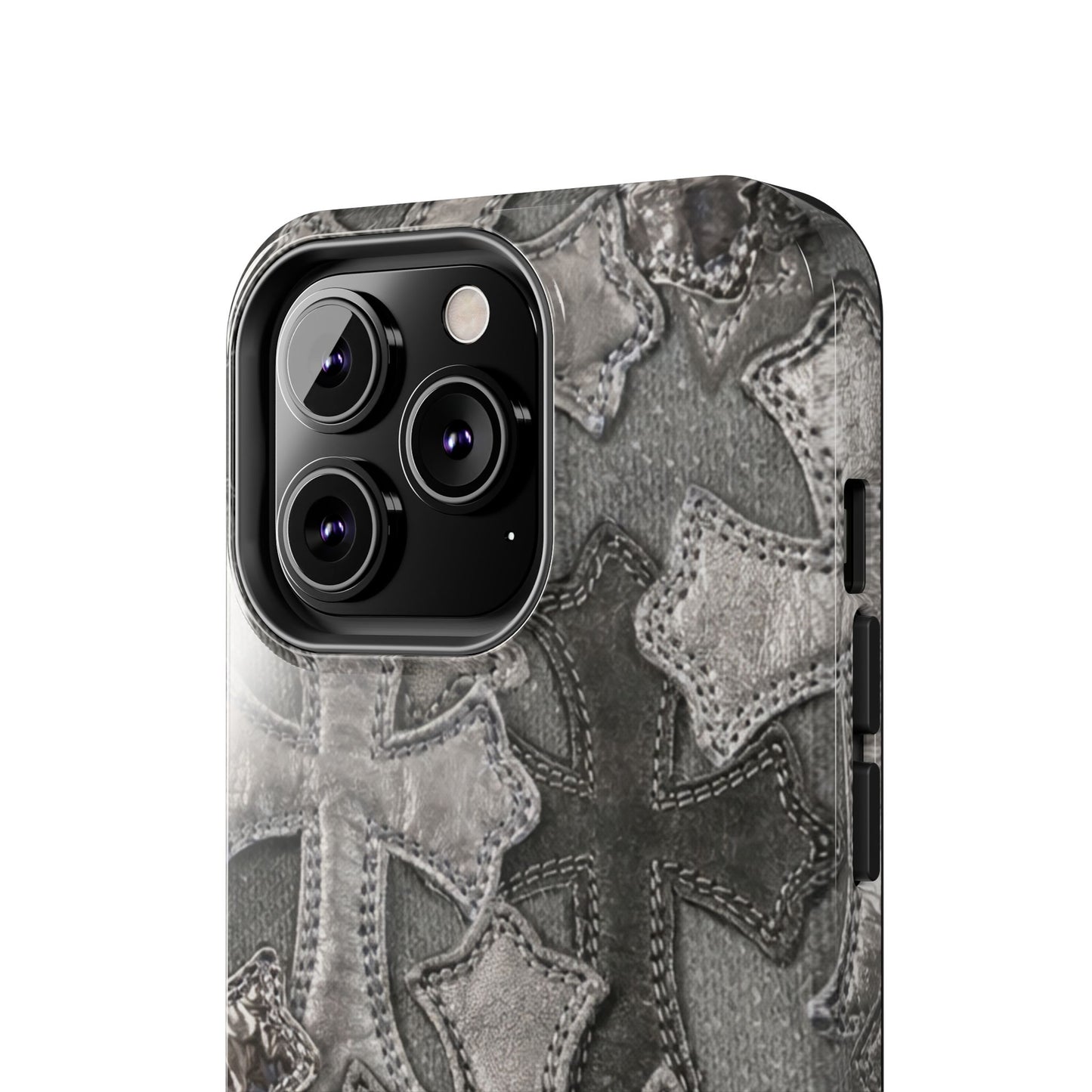 Grey Patchwork Crosses - Protective Phone Case