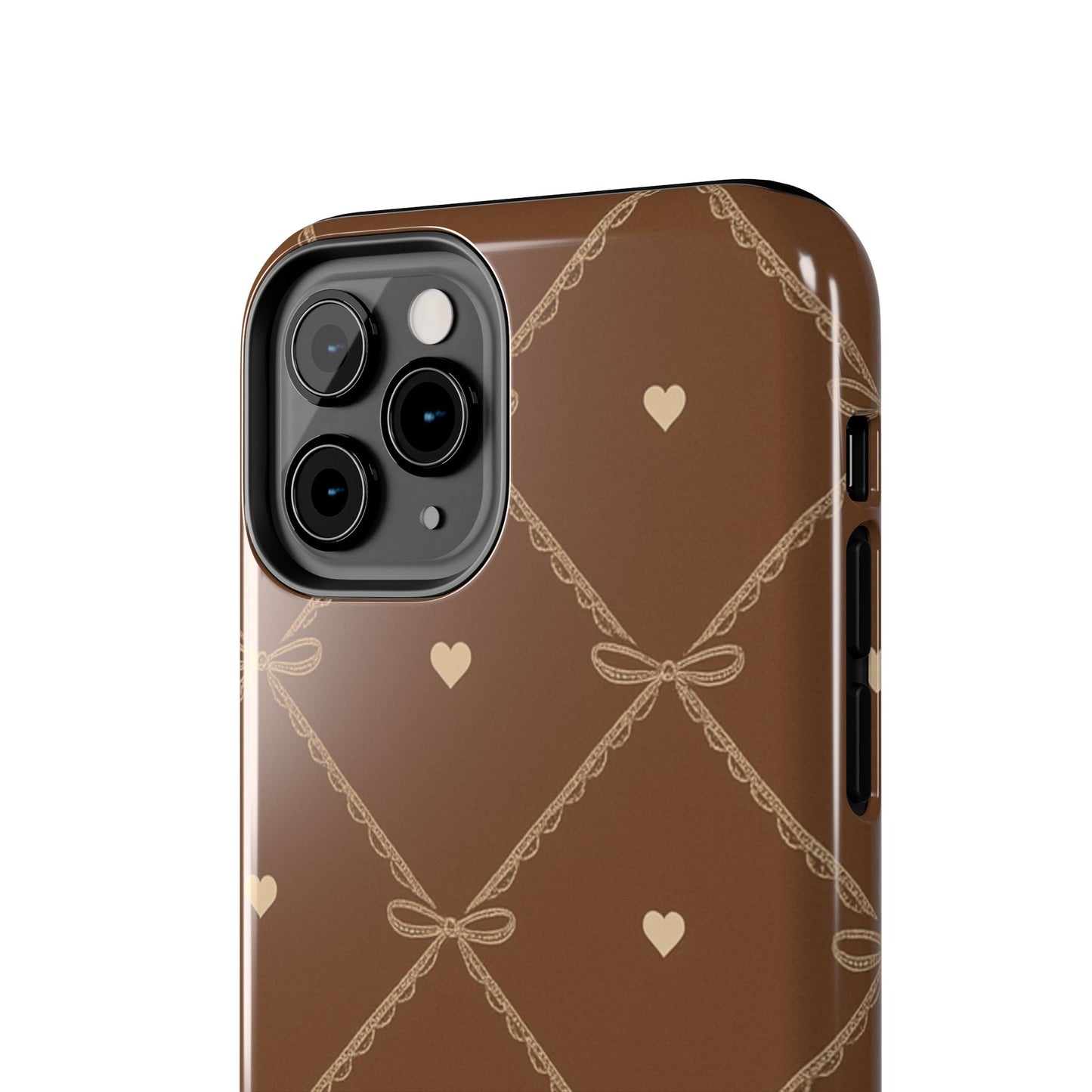Chocolate Heart Ribbon - Protective Phone Case
