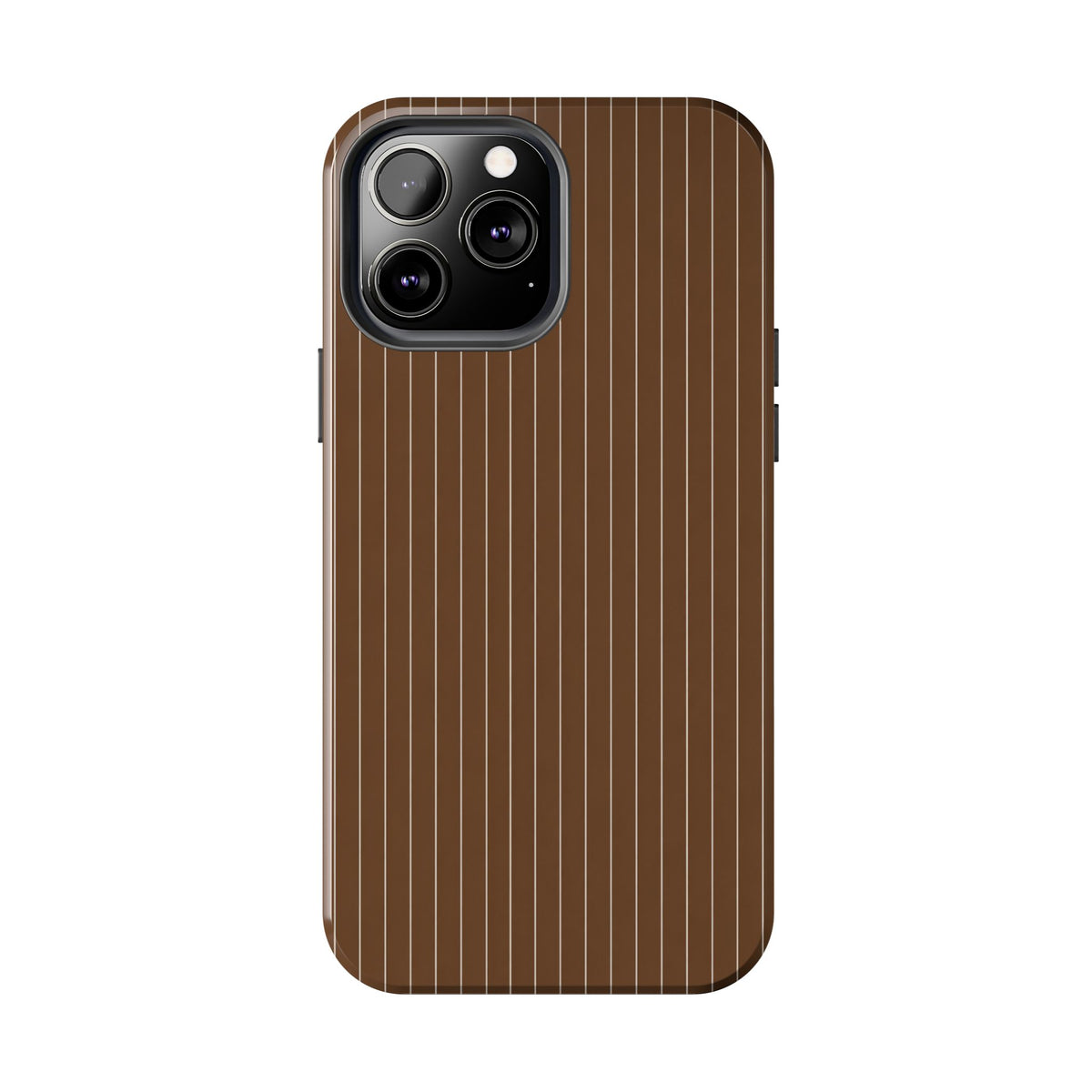Brown Pinstripe - Protective Phone Case