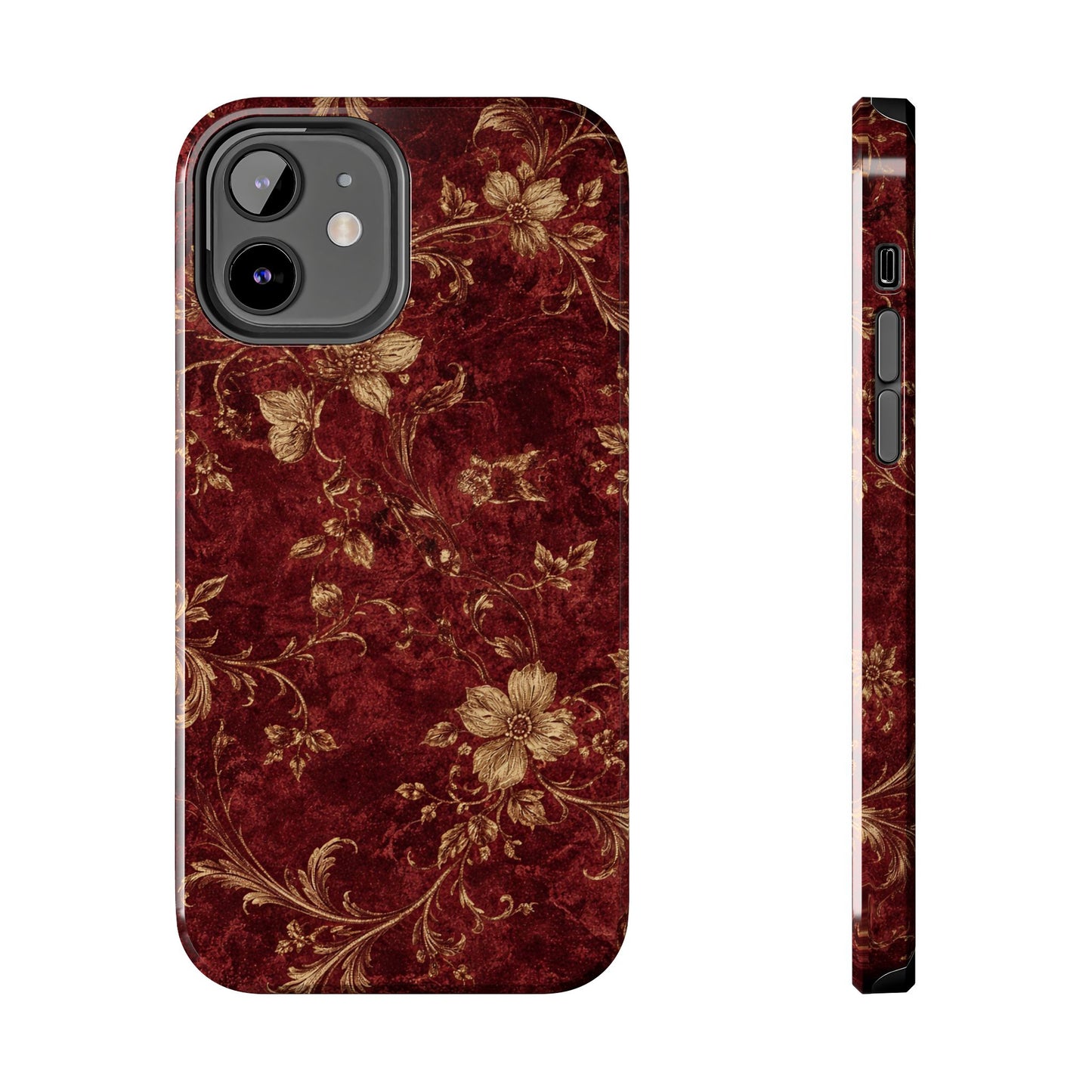 Floral Burgundy - Protective Phone Case