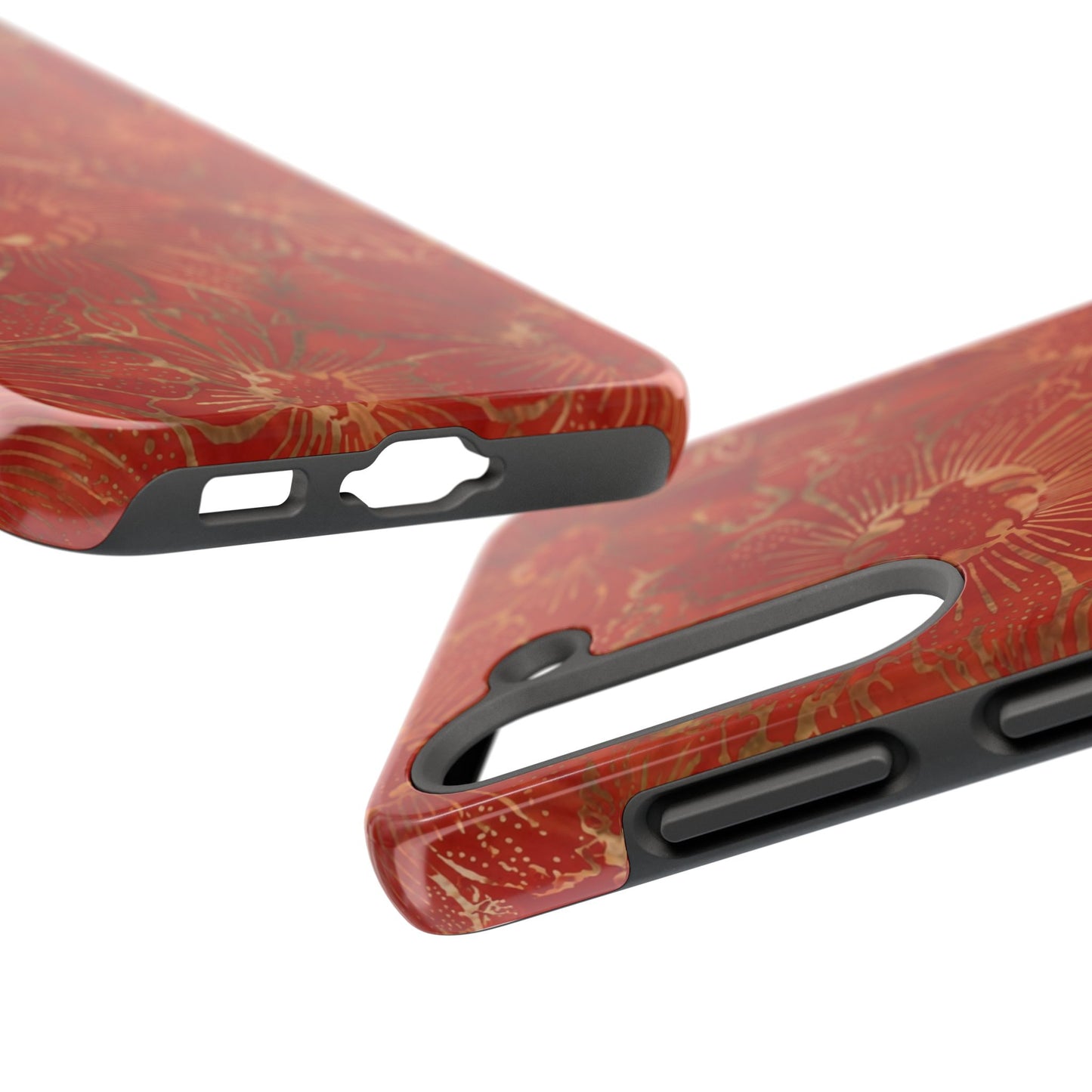 Radiant Red Florals - Protective Phone Case
