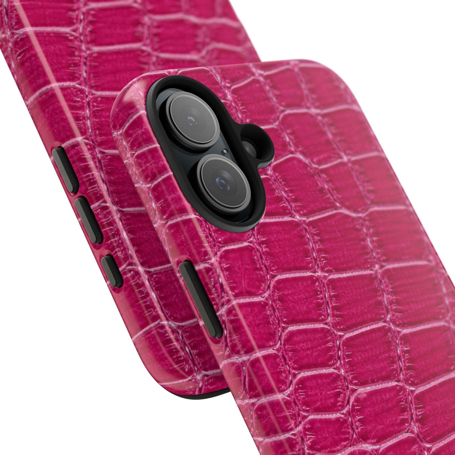 Pink Crocodile Pattern - Protective Phone Case