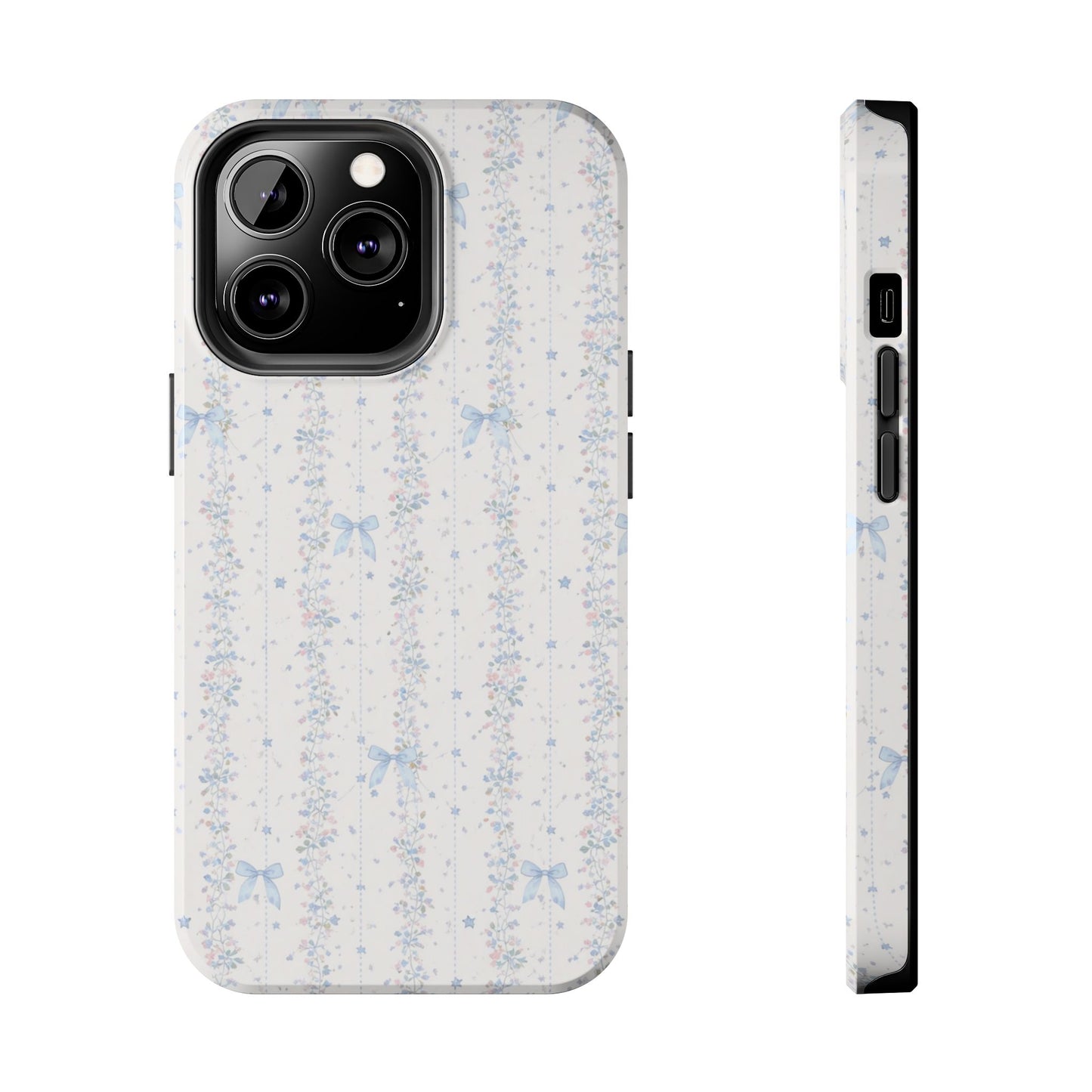 Bows and Stripes - Protective Phone Case