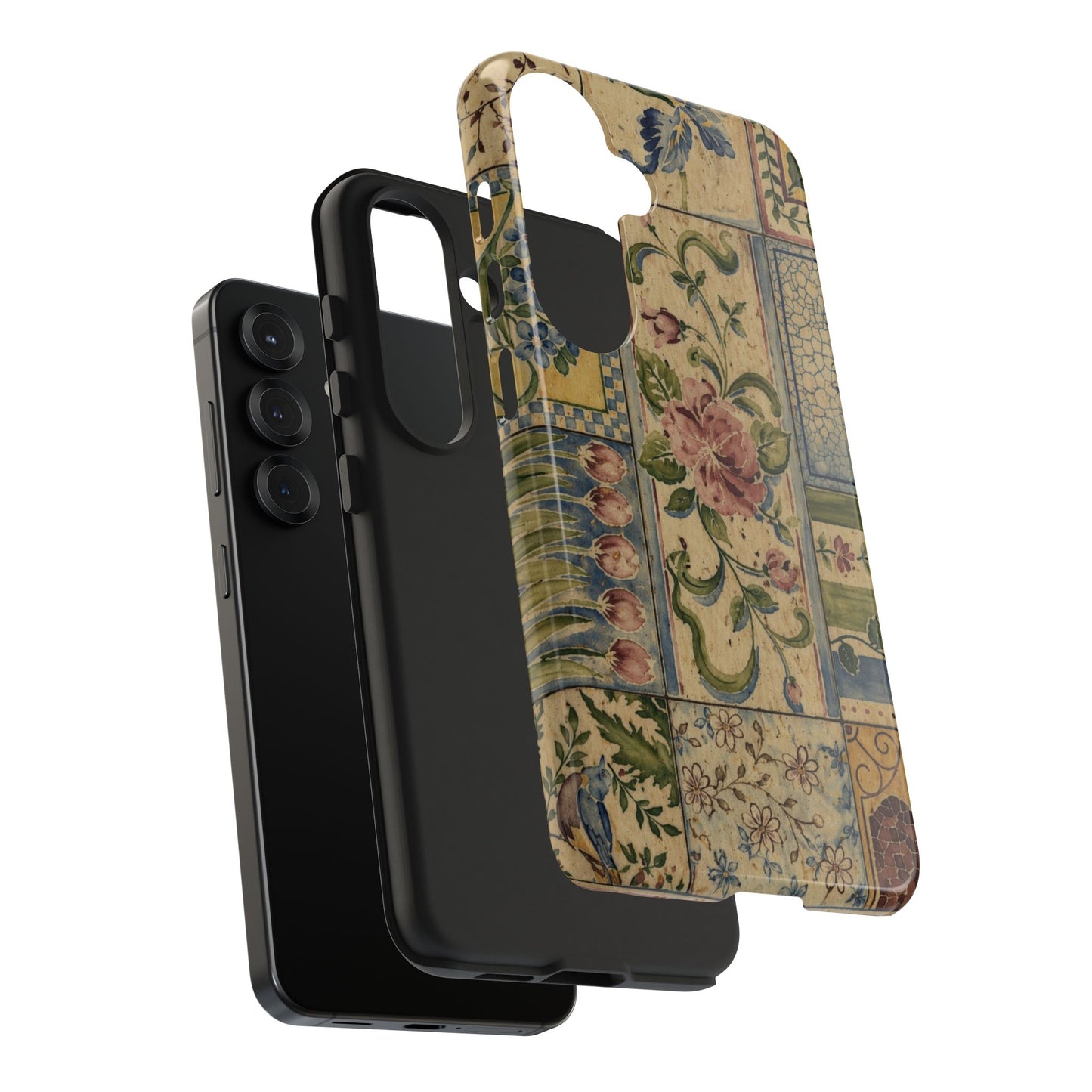 Vintage Floral Patchwork - Protective Phone Case