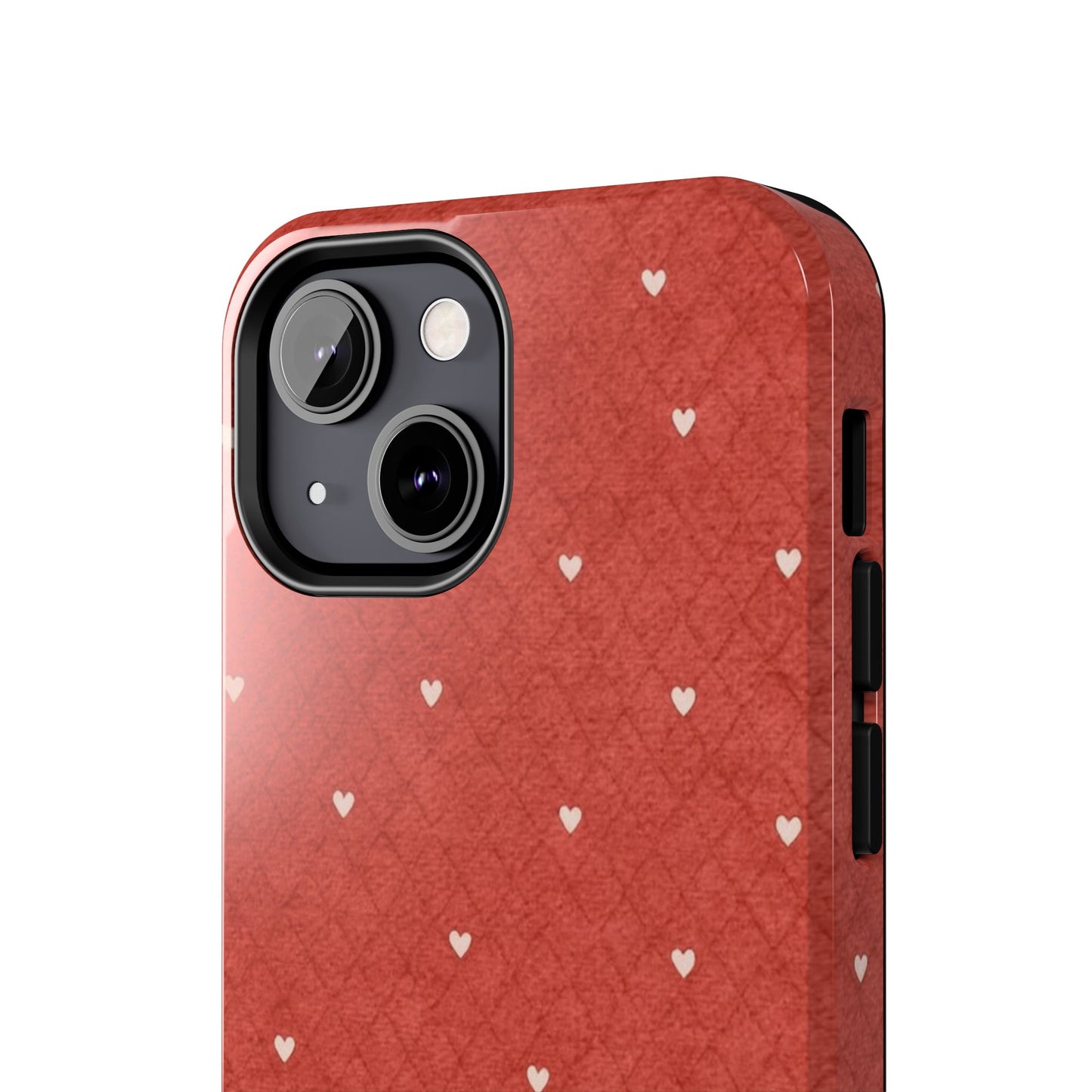 Red Quilted Hearts - Protective Phone Case