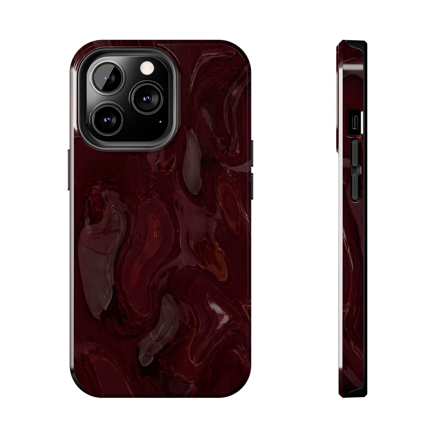 Glossy Maroon - Protective Phone Case