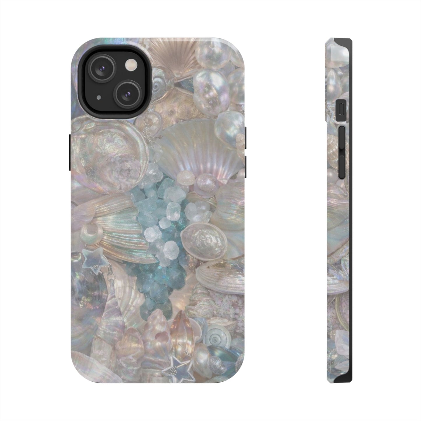 Aquamarine and Shells - Protective Phone Case