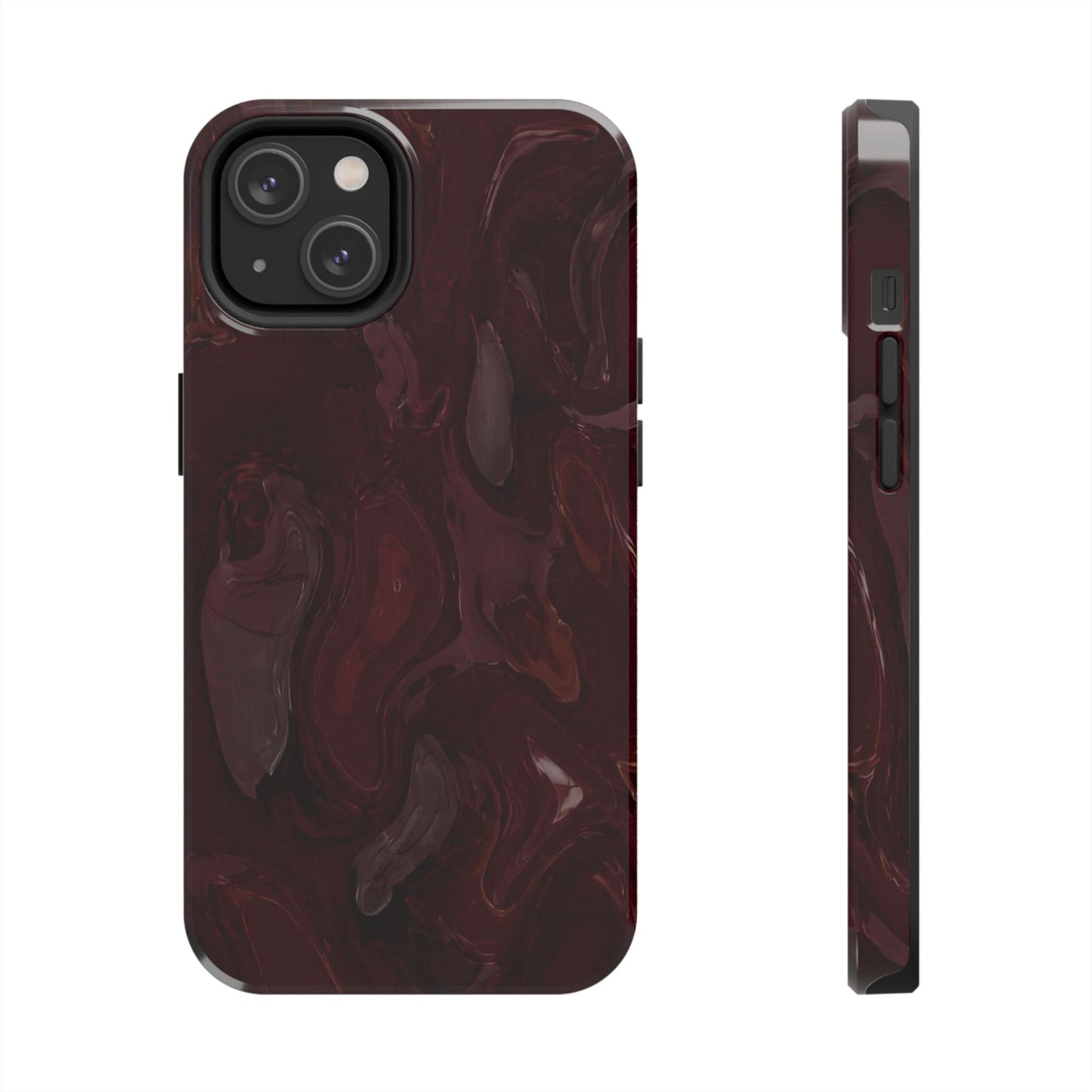 Glossy Maroon - Protective Phone Case