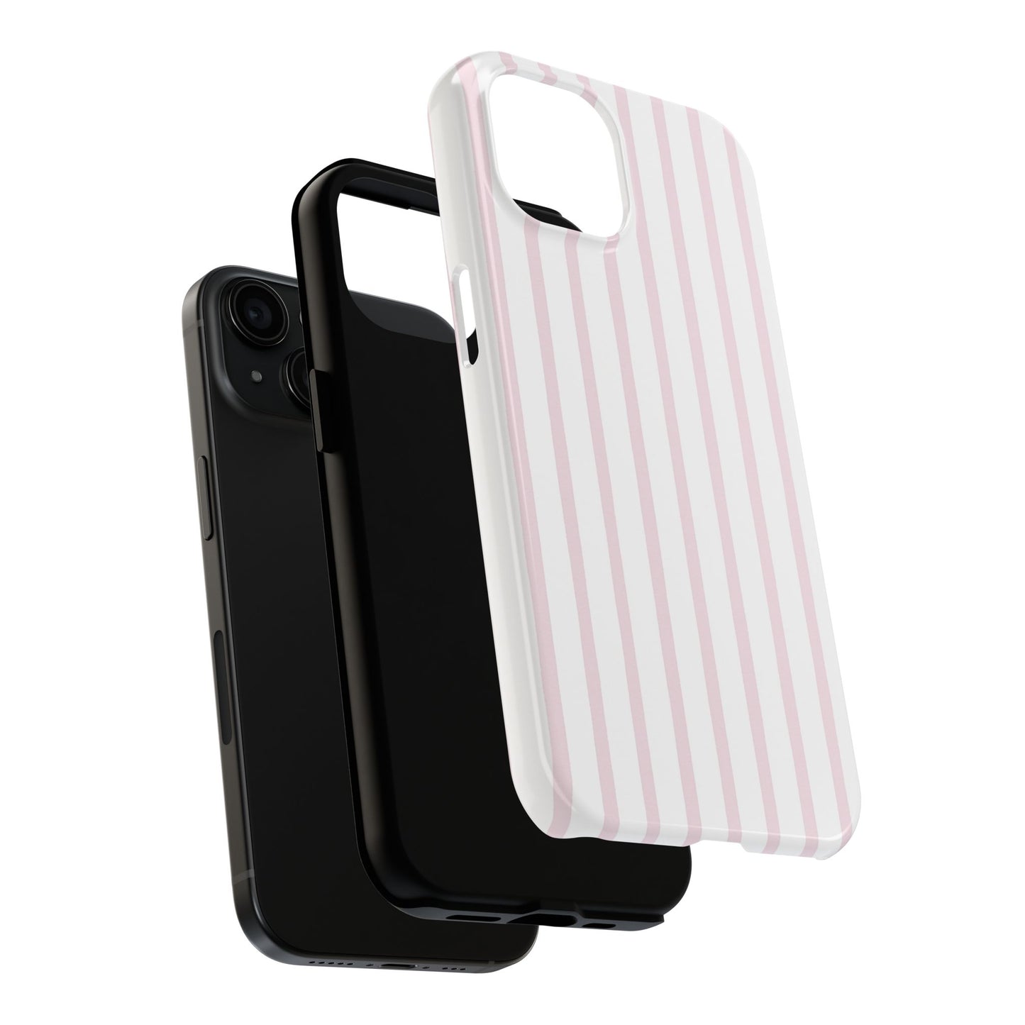 Pink Vertical Stripes - Protective Phone Case