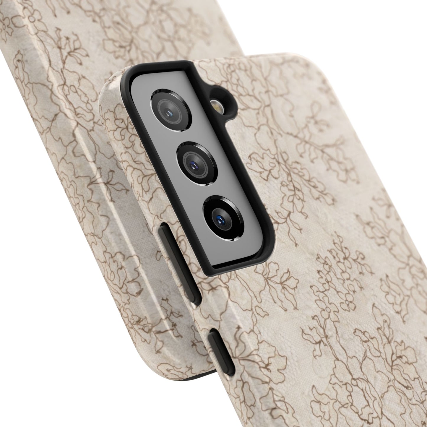 Vintage Beige Lace - Protective Phone Case