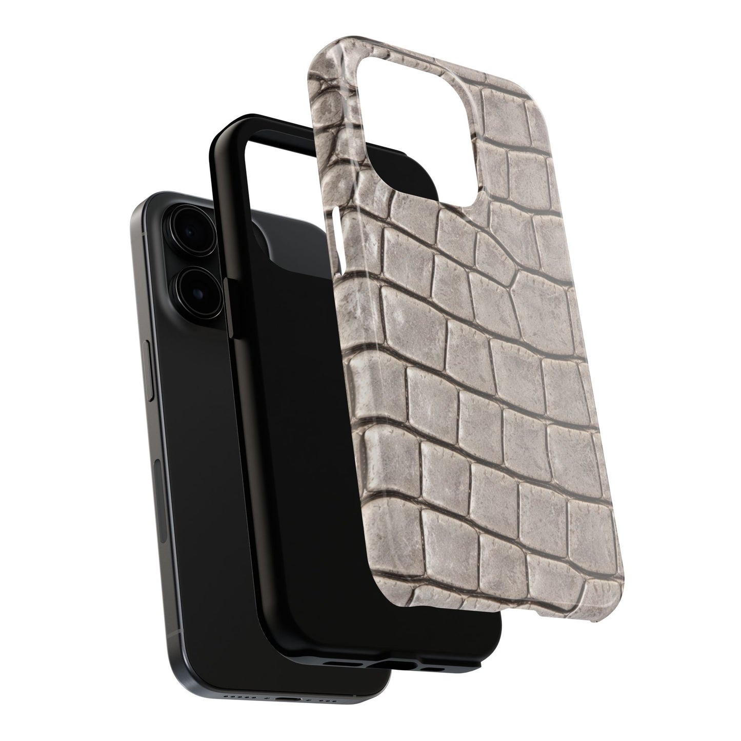 2000s Grey Crocodile - Protective Phone Case