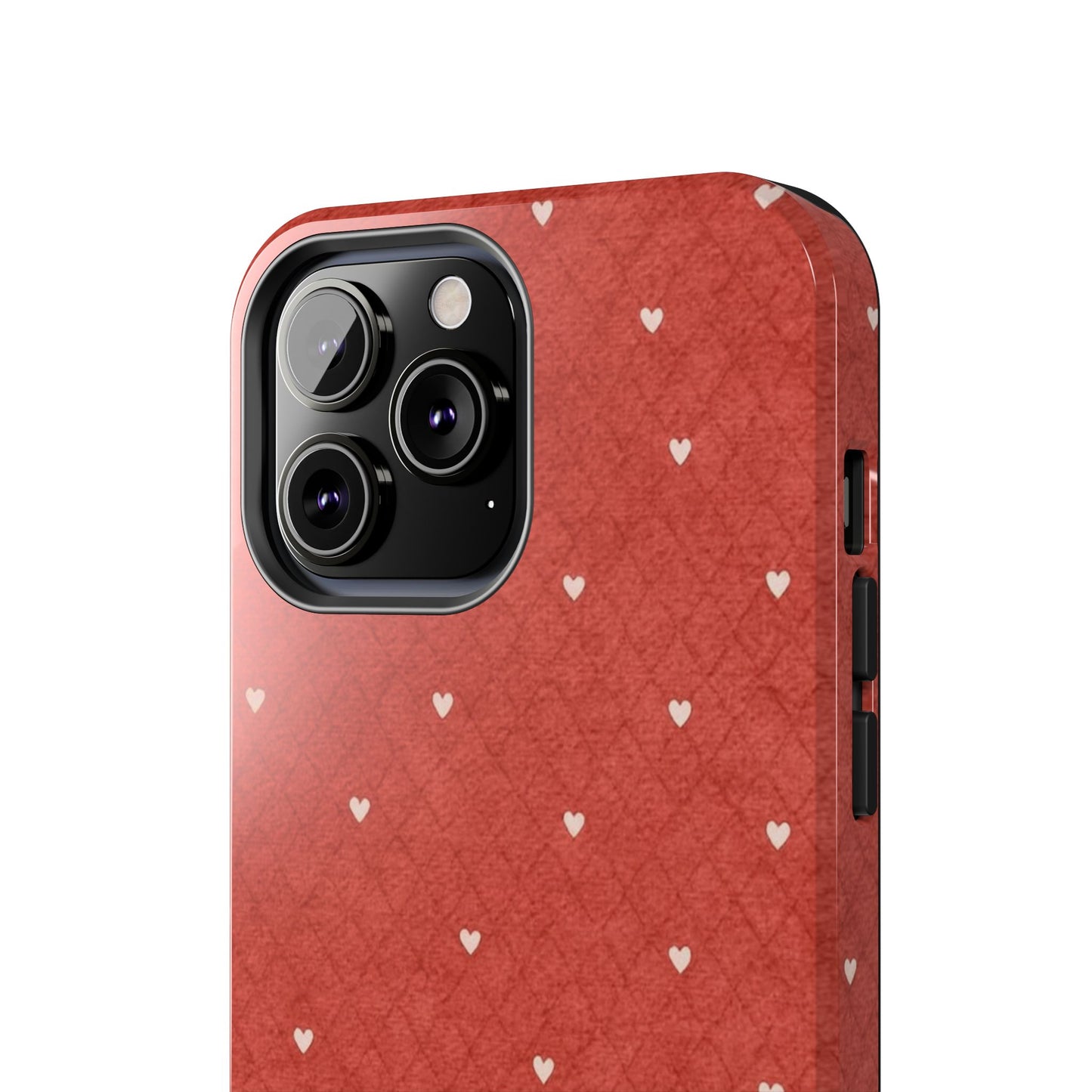 Red Quilted Hearts - Protective Phone Case