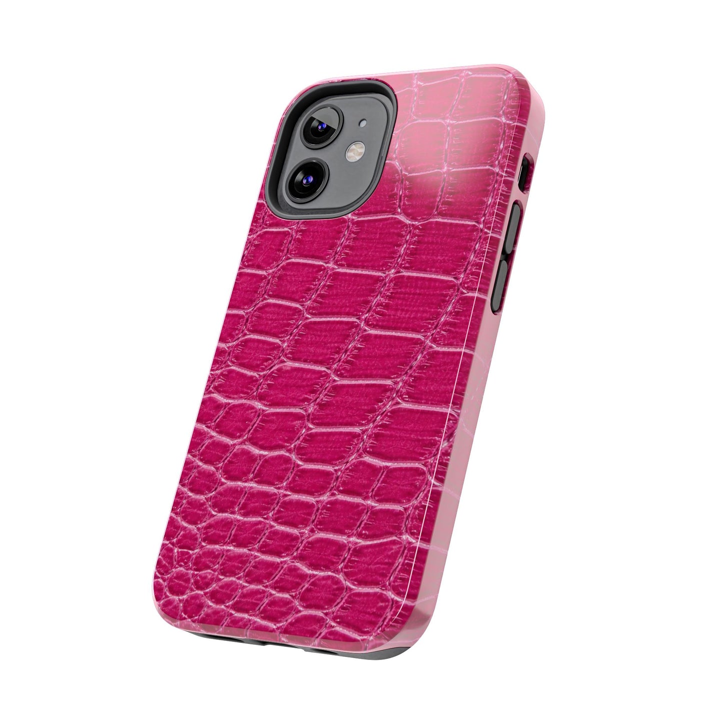 Pink Crocodile Pattern - Protective Phone Case