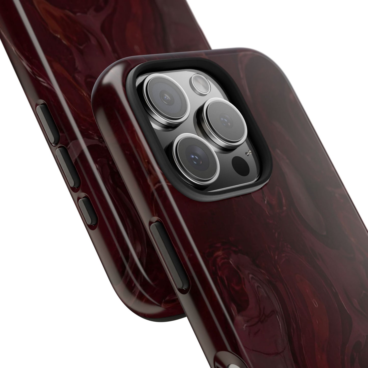 Glossy Maroon - Protective Phone Case