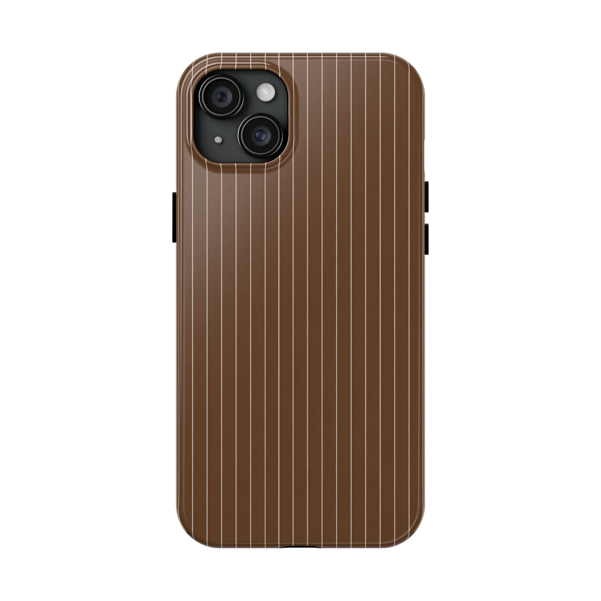Brown Pinstripe - Protective Phone Case
