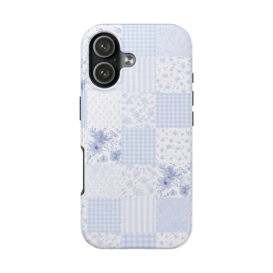 Baby Blue Plaid - Protective Phone Case
