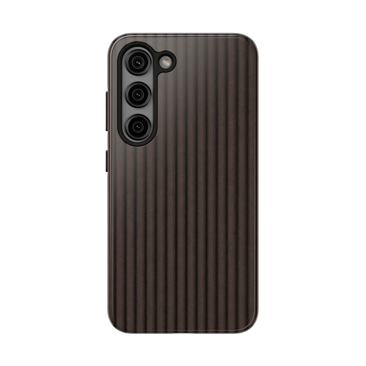 Ribbed Dark Brown Tough Phone Case – Slim Protective Mobile Cover