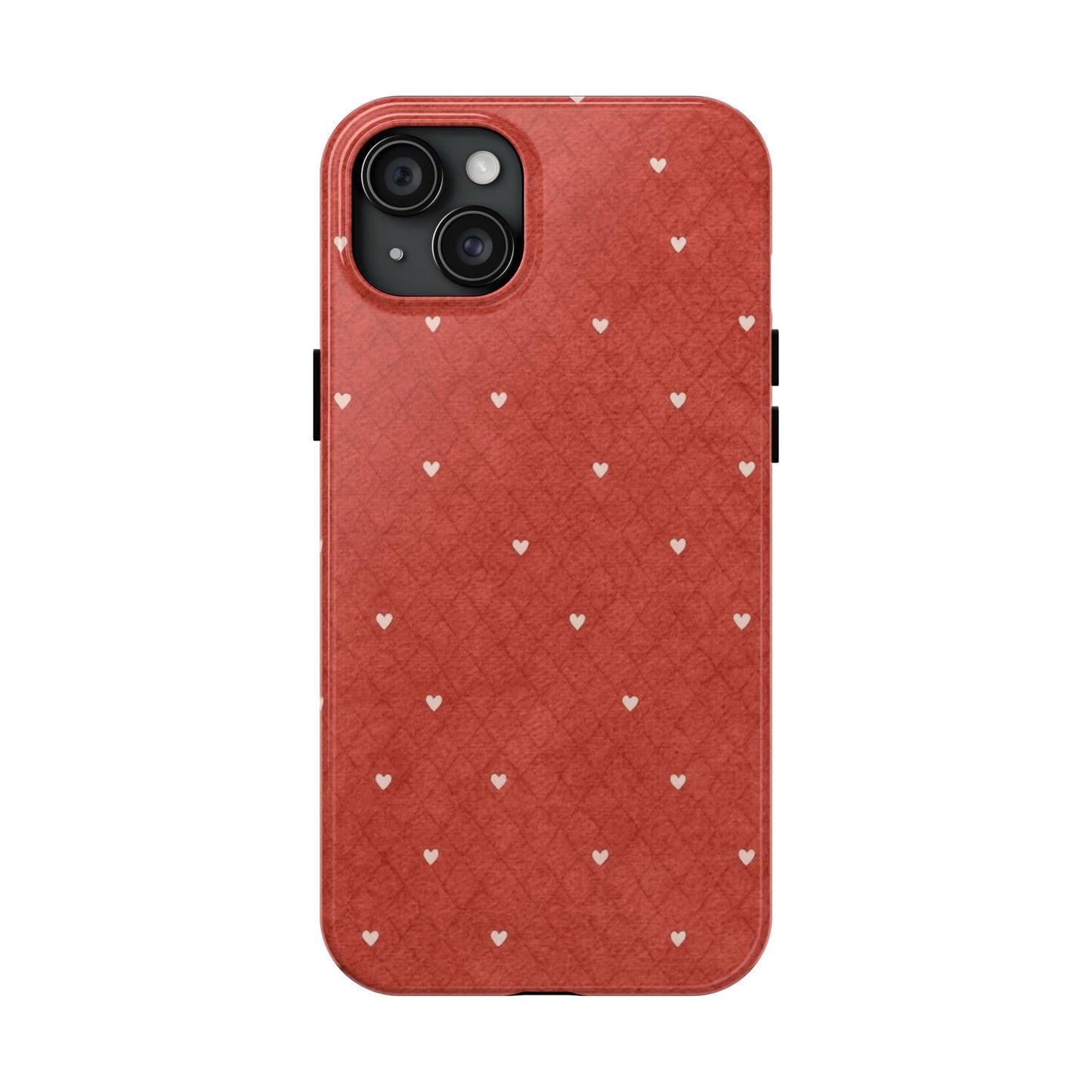 Red Quilted Hearts - Protective Phone Case