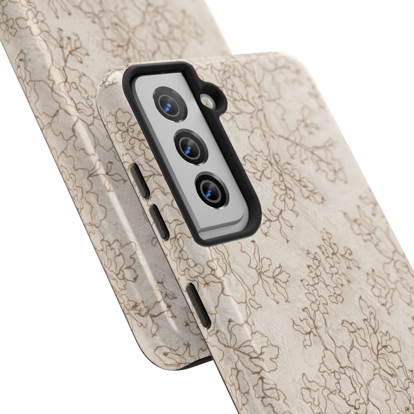 Vintage Beige Lace - Protective Phone Case