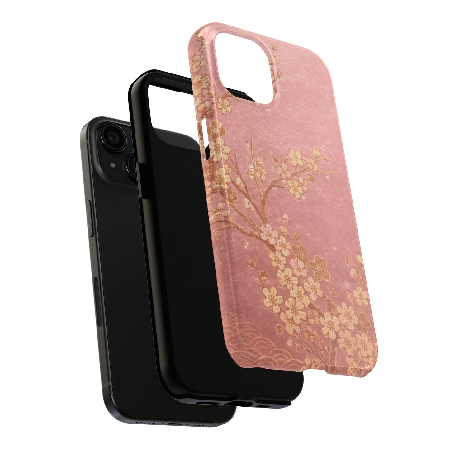 Pink Gold Cherry Blossom - Protective Phone Case