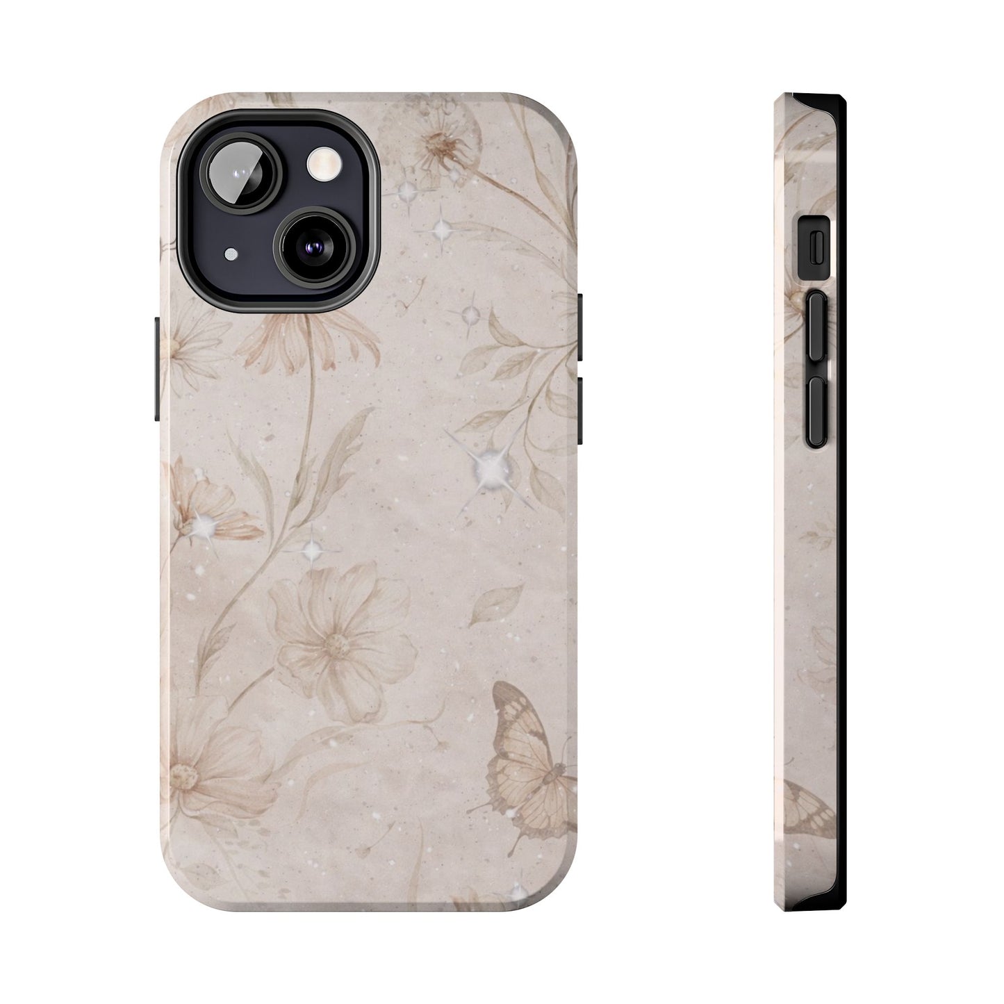 Beige Bloom - Protective Phone Case
