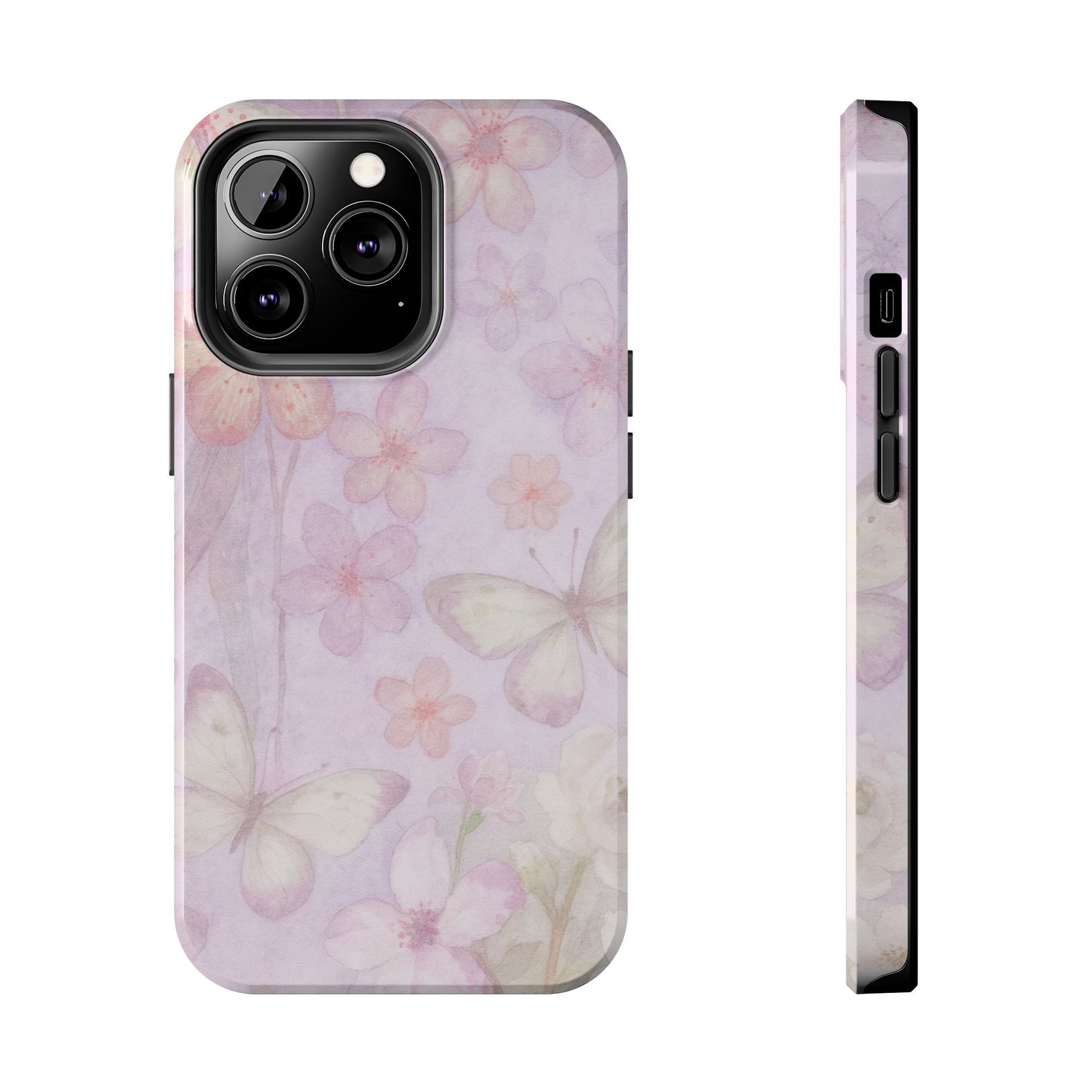 Lilac Butterfly - Protective Phone Case