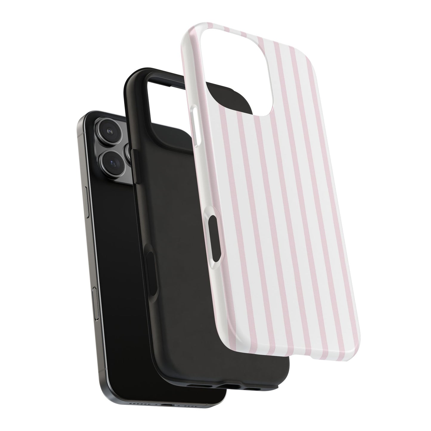 Pink Vertical Stripes - Protective Phone Case
