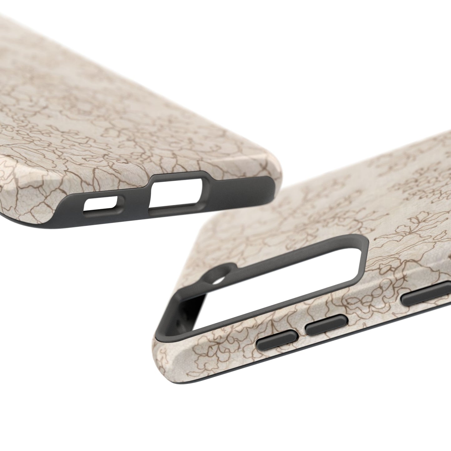 Vintage Beige Lace - Protective Phone Case
